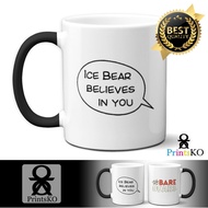 We Bare Bears Magic Mug or White Mug Ice Bear Believes Chat Bubble Design