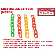 PER METER PVC PLASTIC CHAIN LINK RANTAI PVC PLASTIK - 6MM / 8MM READY STOCK