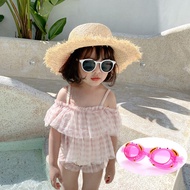 Bộ Đồ Bơi Trẻ Em Kiểu Công Chúa Có Chân Váy Lưới Quần Áo Bơi Lội Hai Mảnh Kẻ Caro Quần Áo Bơi Lội Mù