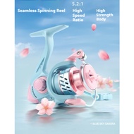 Macaron spinning reel Shallow/Deep spool No Gap bait casting reel Sakura pink Reel spinning saltwate