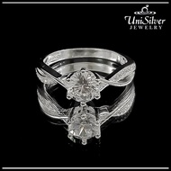 ♨ ❡ ◙ Unisilver 925 Silver Solitaire Engagement Ring (RS559-1001)