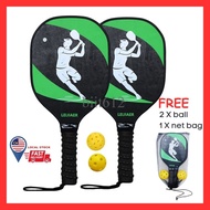 LOCAK STOCK Pickleball Racket Paddle Set with Comfort Grip Balls Mesh Storage Bag for Beginners Pick