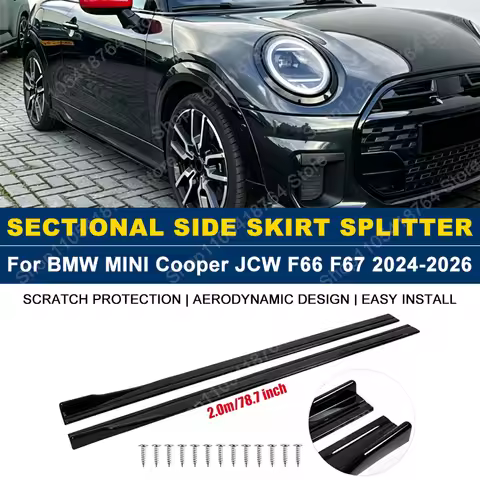 MINI Cooper JCW 2M/78.7" Side Skirts Extension Rocker Panel Splitter For BMW MINI Cooper JCW F66 F67