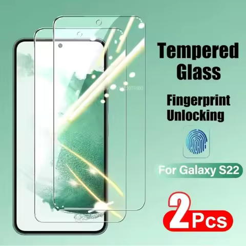 2PCS Tempered Glass For Samsung Galaxy S21 S22 S23 Plus S24 Ultra Screen Protector Fingerprint Unloc