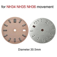 30.5Mm Pink Watch Dial C3 Luminous For NH34 NH35 NH36 Movement Mechanical Watch Accessories