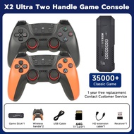 Emika Choice Video Game 4K Game Stick With 35K+ Games 2.4G Dual Controller Game Console Classic Game