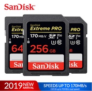 SanDisk Memory Card Extreme Pro SDHC  SDXC SD 32GB 64GB 128GB 256GB C10 U3 V30 cartao de memoria Fl