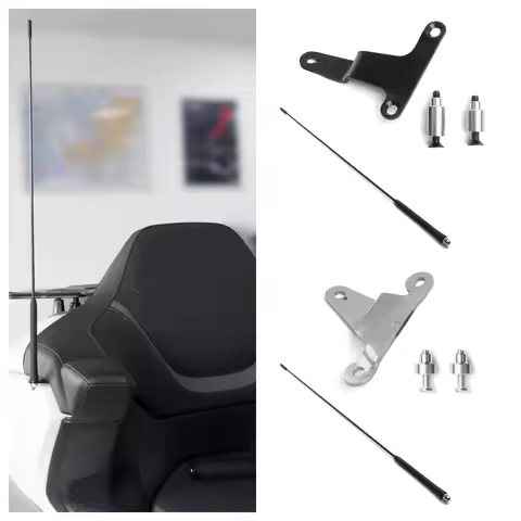 Motorcycle Antenna Bracket Seat Stand Decorate Antenna Base Kit Tour For Honda GoldWing GL1800 Trunk