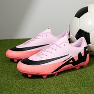 New Men Outdoor Football Boots Cleats Soccer Shoes Long Spikes FG Boys Non Slip Sport Training Breat
