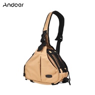 Andoer K1 Triangle DSLR Camera Bag Cross Sling Shockproof Waterproof with Tripod Holder for Canon Ni