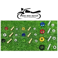 [ 10 PCS ] 10mm Colour Nut Screw Nut M6X18MM No Plate Screw Motorcycle