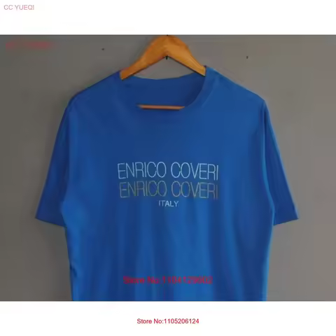 Vintage ENRICO COVERI 1990s T shirt size Medium 90s Paris Italy Luxury Fashion Designer Hip Hop swag