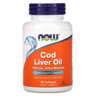 Now Foods, Cod Liver Oil, Extra Strength, 1,000 mg 90 Softgels