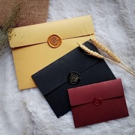 AMPLOP JASMINE GLITTER MEWAH DAN WAX SEAL TEBAL WARNA WARNI