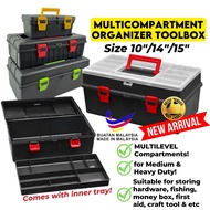 ToolBox Plastic Tool Box Set Spanar Box Plastic Storage Toll Box Fishing Box Bekas Tool Kotak Mancin