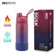 Mr Ric Hydration Flask Spout Lid Wide Mouth Vacuum Leak Proof 22oz/ 32oz/ 40oz Stainless Steel Doubl
