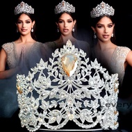 ＜1115＞Levery Design Miss Universe "Power Of Unity" Crown Rhinestone Tiara มงกุฎขนาดใหญ่ปรับเจ้าสาวงา