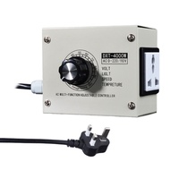 GO Auto-4000W Voltage Controller Adjustable SCR Dimmer UK Plug Stepless Variable Speed Voltage Regul