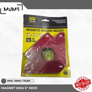 SIKU PLANET88 5" Inch 75 Lbs Welding Angle Magnet Welding Holder Arrow 35kg 75lbs For 45 90 135 Degr