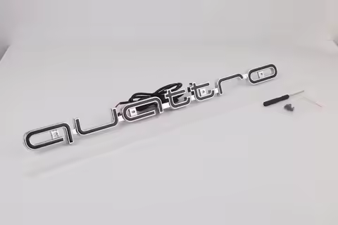 Audi Quattro Emblem Light A3 A4 A5 A6 A6 A7 A8 Q3 Q5 Q7 S3 S4 S5 RS3 RS4 RS6 LED Front Grille Logo L