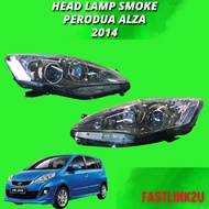 Fastlink Perodua Alza 2014 Head Lamp Lampu Besar Smoke Set 100% New High Quality