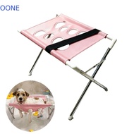 OONE Pet Bathing Stand, Quick-Dry Mesh Breathable Pet Grooming Table, Rust-proof Comfortable Stainle