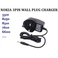 Travel Adapter Charger 3 Pin Plug Nokia N3310