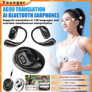 Intelligent AI Translation Ear Hanging Type Earphone With LED Digital Display, Supporting Multiple A