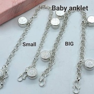 Ready stock Original silver baby abnklet budak gelang kaki perak