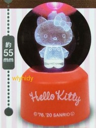 🈹️Sanrio Hello Kitty 3D Clear Ball Light LED Color 發光 3D 水晶球 擺設 (扭蛋) C-233