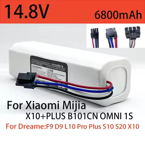 14.8V 6800mAh Battery for Xiaomi Mijia X10+PLUS B101CN OMNI 1S and Dreame F9 D9 L10 Pro Plus S10 S20