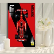 Straw Straw Edition Compatible Lego Building Blocks Wall-mounted Photo Frame Ferrari F1 Wall-mounted