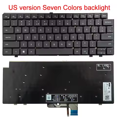 US Keyboard For Dell Latitude 7640 7430 7440 7450 mini led 7340 RGB backlight