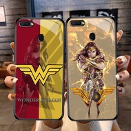 DF-107 Wonder Girl TPU HD Glass Casing for OPPO A7 A12 A12S A11K A5S F9 F7 F5 Realme 2 Pro