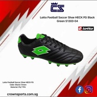 Lotto Football Soccer Shoe HECK FG Black Green S1303-04