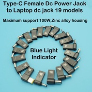 100W 5A Laptop Charger Adapter Converter USB Type C Female Dc Power Jack to 7.4*5.0/7.9*5.5/4.0 1.7/