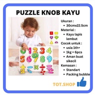 Wooden Knob Puzzle Alphabet Letters Numbers Hijaiyah Animals Animals Signs Geometry Wooden Education