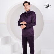 DARK PURPLE BAJU MELAYU MODERN SLIMFIT | DUALZIP | SET TUNANG NIKAH