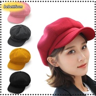 BEBETTKISS Beret Hat Baker Boy Hats Women Casual Warm Hats Fedora Wool Caps