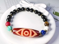 ￼Tibetan Dzi Beads Phoenix One Eyed Million Words Dzi Beads 藏传老矿凤一眼万字天珠 37.9x12.9mm