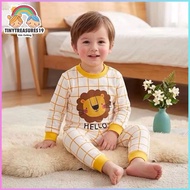 Tinytreasures19 Nb-5yrs old Longsleeve Pajama Pure Cotton Set for Boy Fashion Kids OOTD Sleepwear