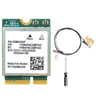 [IHN Store] ExclusiveMT7925 WIFI 7 Card+Internal Antennas 5400Mbps M.2 Triple Band 2.4G/5G/6G BT5.3 
