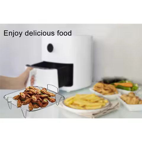 A99G-8 To 12QT Air Fryer Accessories-9.37 Inch Hold, Layer Dehydrator Rack, Toast Rack In Stainless 
