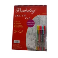 Berkeley sketch pad 9x12 24s w/sakura gelly roll classic 5's set