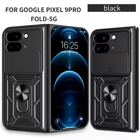 Armor Case For Google Pixel 9 Pro Fold Case Shockproof Slide Lens Protector Phone Cover For Google P