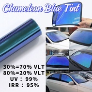 Chameleon Blue Tinted IRR 95% 2PLY Tinted Building / Car Tinted & Uv 99% Chameleon Tinted RED/Green