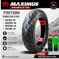 MAXIMPLUS TUBELESS TIRE 90/90-10, 100/90-10, 100/90-12, 110/90-12