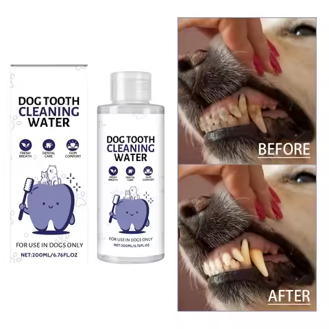 Dog Mouthwash 200ml Dog Dental Water Additive Natural Oral Care Water Additive for Fresh Breath Tart