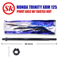 SK Pivot Axle Swing Arm High Tensile With Castle Nut For Honda Trinity XRM125