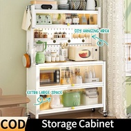 Sideboard Kitchen Cabinet Storage Organizer Microwave Oven Rack Carbon Steel Organizer Cupboard